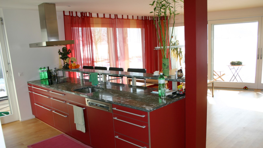 Küche in rot